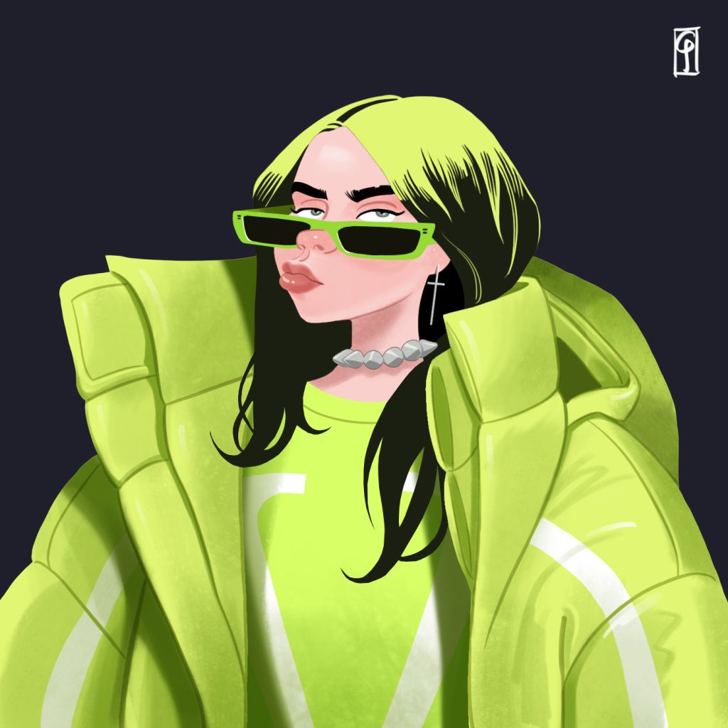 Billie-Eilish-Victor-Gatmaitan-Caricature