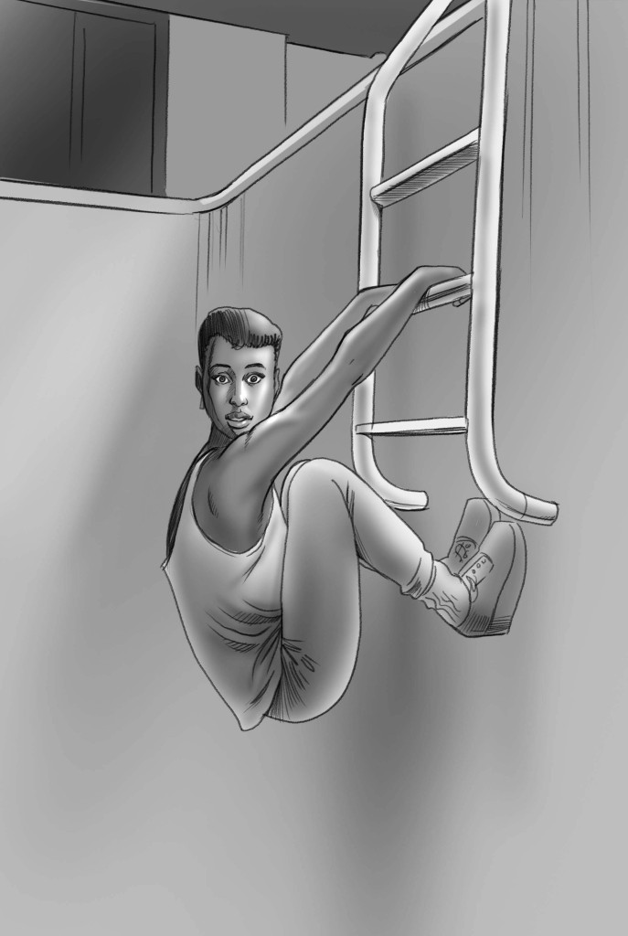 hanging-on-ladder
