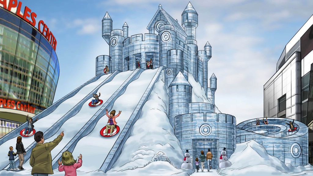 snow-castle-with-snowmen