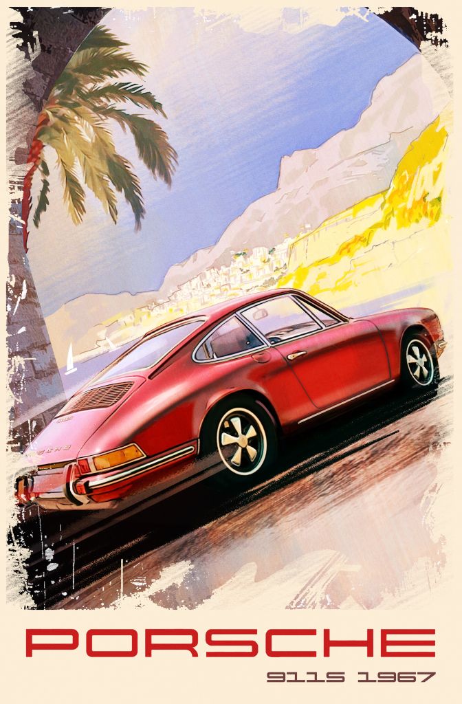porscheposter 911S 1976