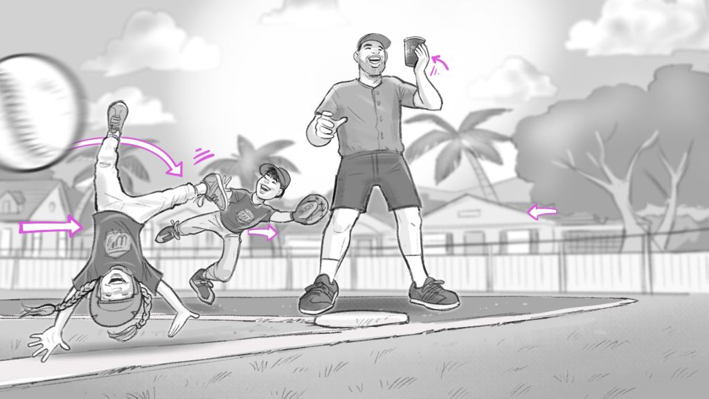 Extra-Mile-Extraman-T-Ball-Clearance-Commercial-Art-Fred-Fassberger-famousframes7