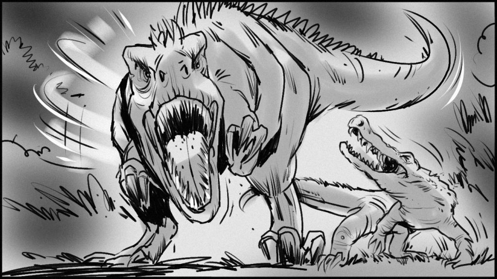 Jurassic-Park-Mattel-Toy-Commercial-Art-Jeff-Norwell-famousframes9