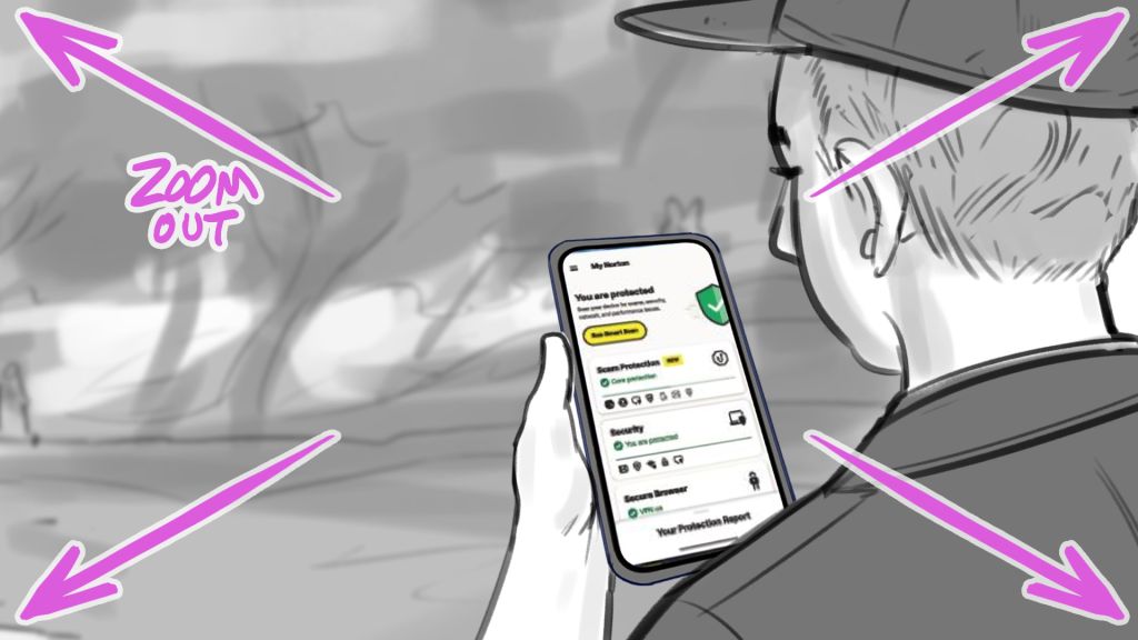 Norton-VPN-Commercial-Art-Fred-Fassberger-famousframes22