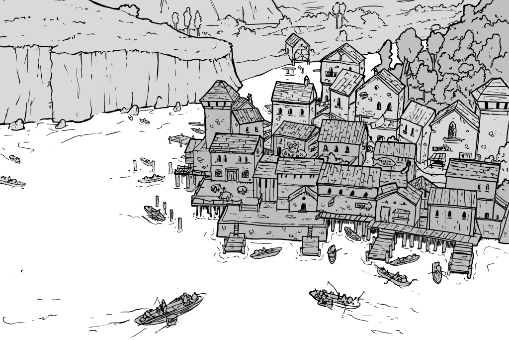 TLG Cities 1 – Riverine Town – Grey