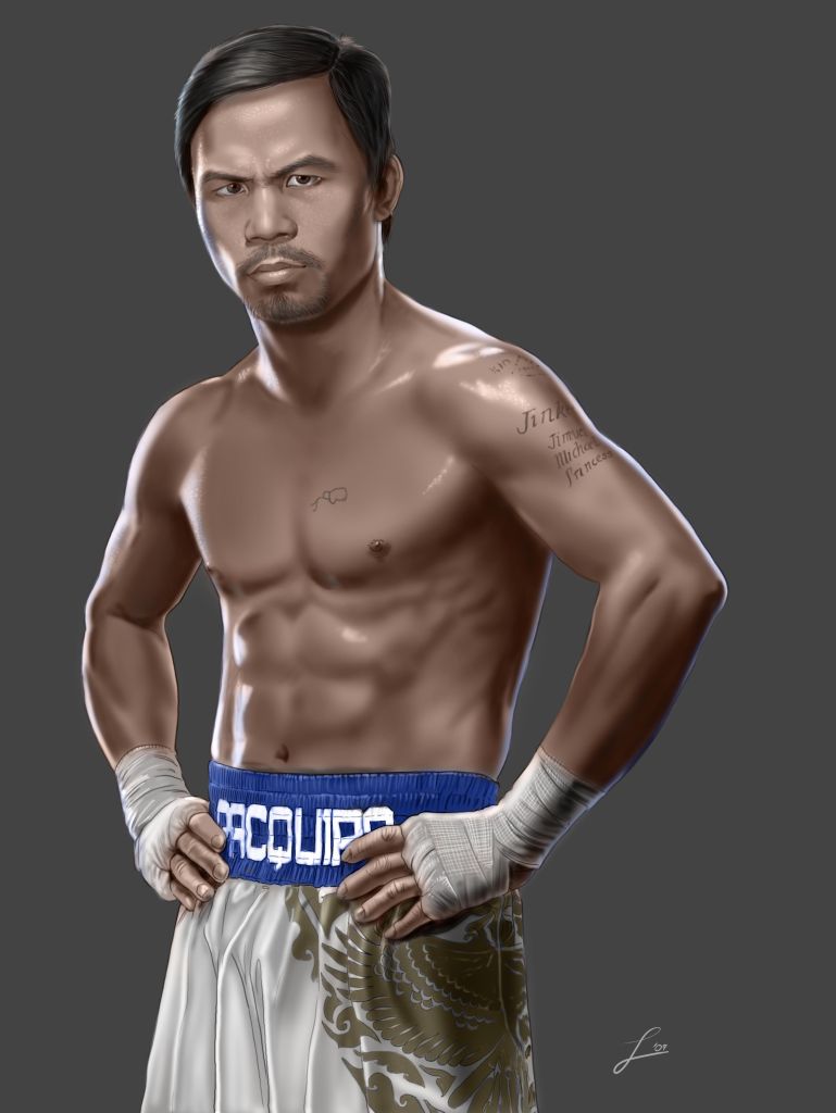Mayweather-vs-Pacquiao-Illustration-Art-David-Larks-famousframes2