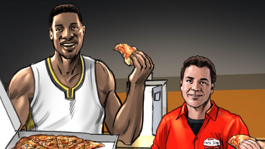 Papa-Johns-Basketball-Food-Art-David-Larks-famousframes21