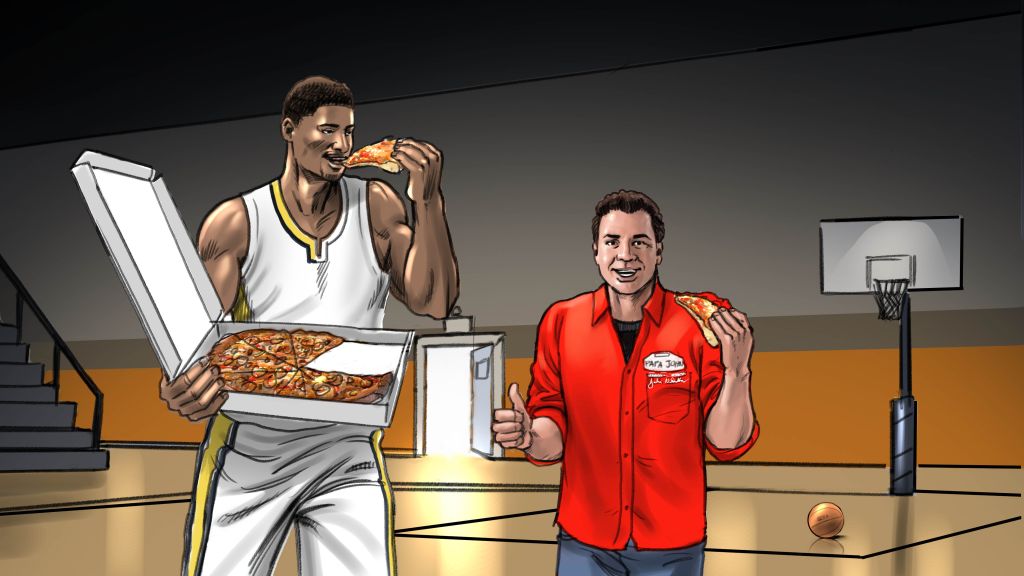 Papa-Johns-Basketball-Food-Art-David-Larks-famousframes22