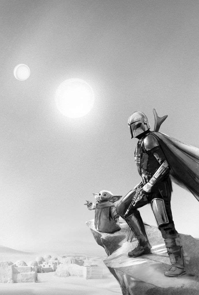 The-Mandalorian-And-Grogu-Star-Wars-Key-Art-Daniel-Lim-famousframes19
