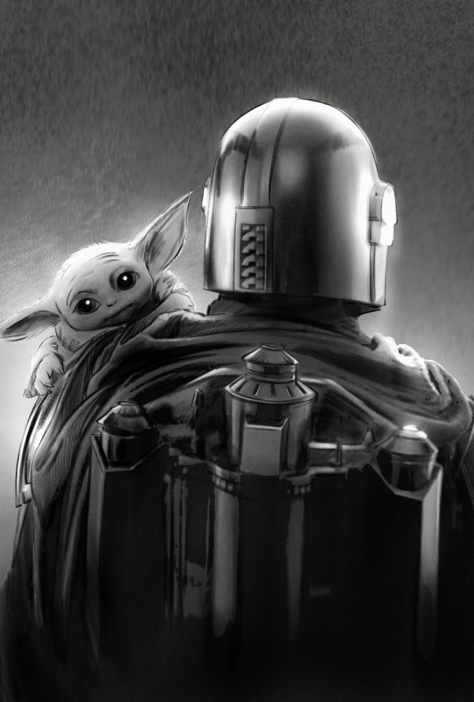 The-Mandalorian-And-Grogu-Star-Wars-Key-Art-Daniel-Lim-famousframes2