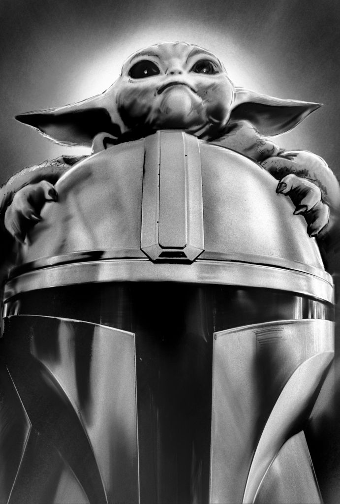 The-Mandalorian-And-Grogu-Star-Wars-Key-Art-Daniel-Lim-famousframes4