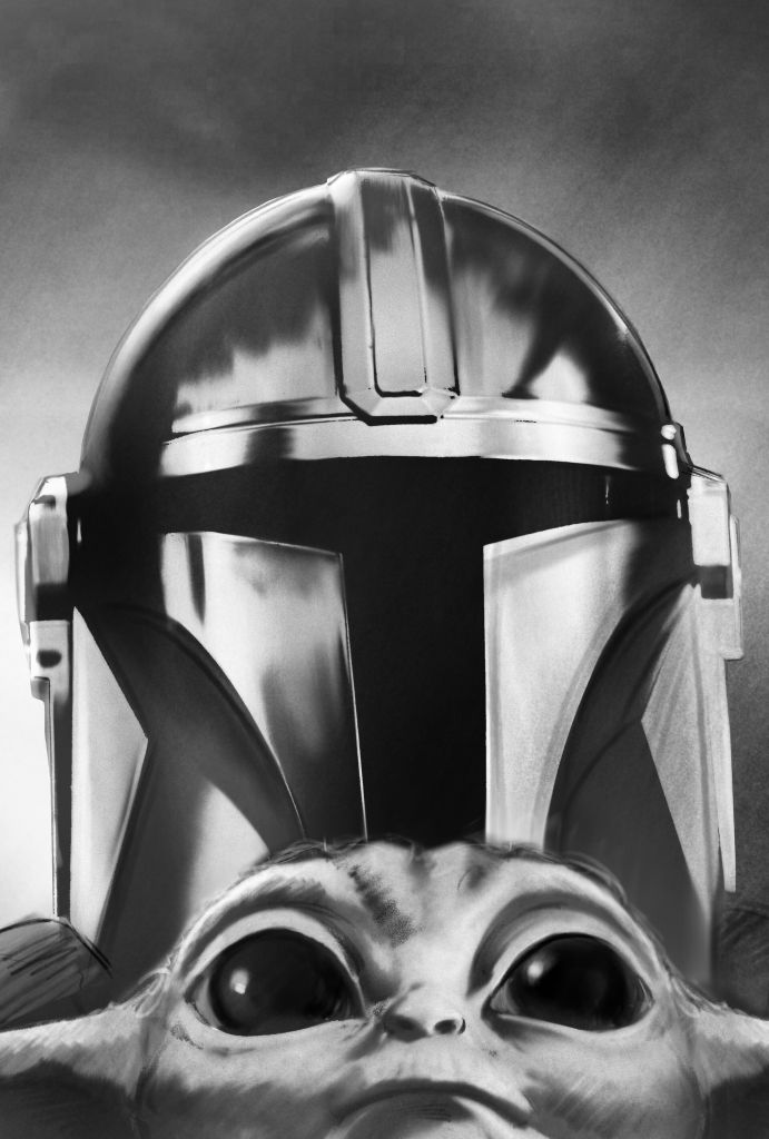 The-Mandalorian-And-Grogu-Star-Wars-Key-Art-Daniel-Lim-famousframes5