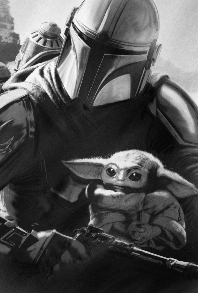 The-Mandalorian-And-Grogu-Star-Wars-Key-Art-Daniel-Lim-famousframes6