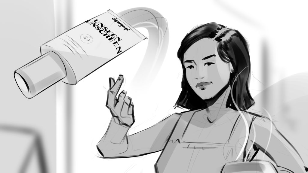 Supergoop-Unseen-Sunscreen-Storyboard-Commercial-Art-Lanny-Markasky-famousframes23